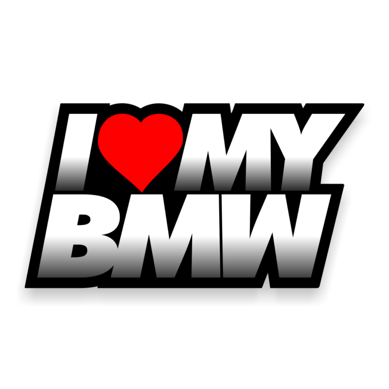 Naklejka I Love My BMW